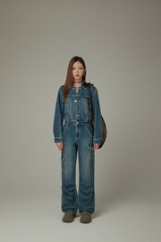 Pocket Denim Jumpsuit