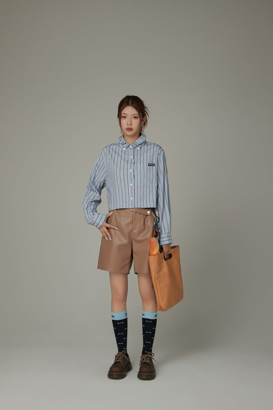 CHUU Stripe Loose Fit Long Sleeve Shirt