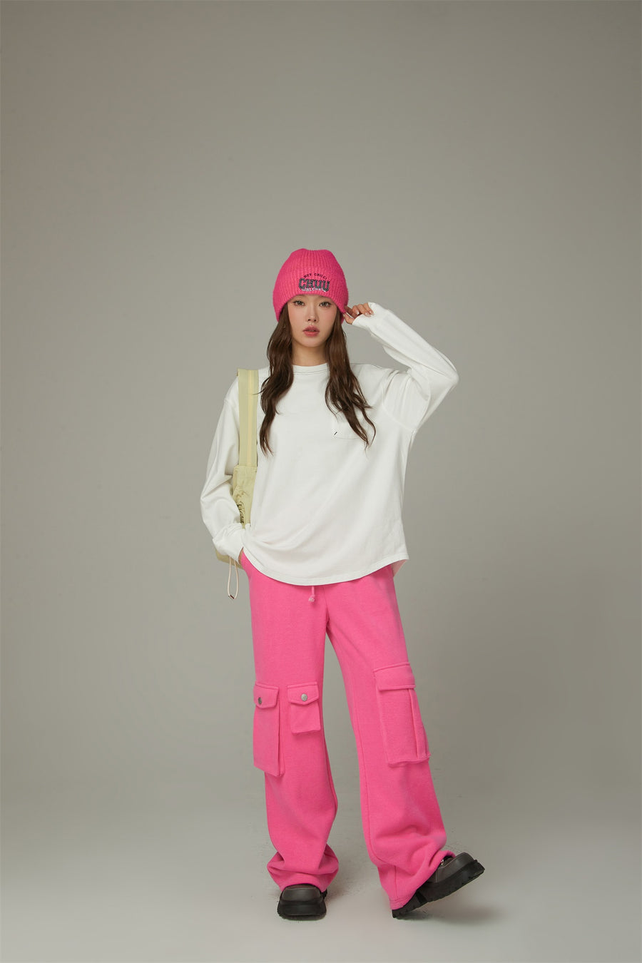 CHUU Basic Boxy Long Sleeve T-Shirt