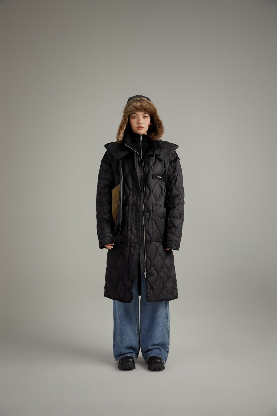 CHUU Hooded Quilted Padded Coat