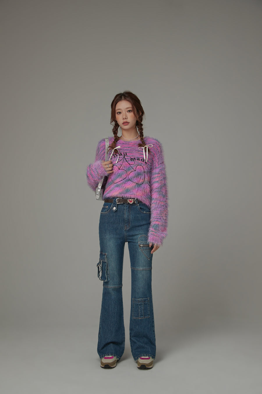 CHUU Pocket Lined Bootcut Denim Jeans