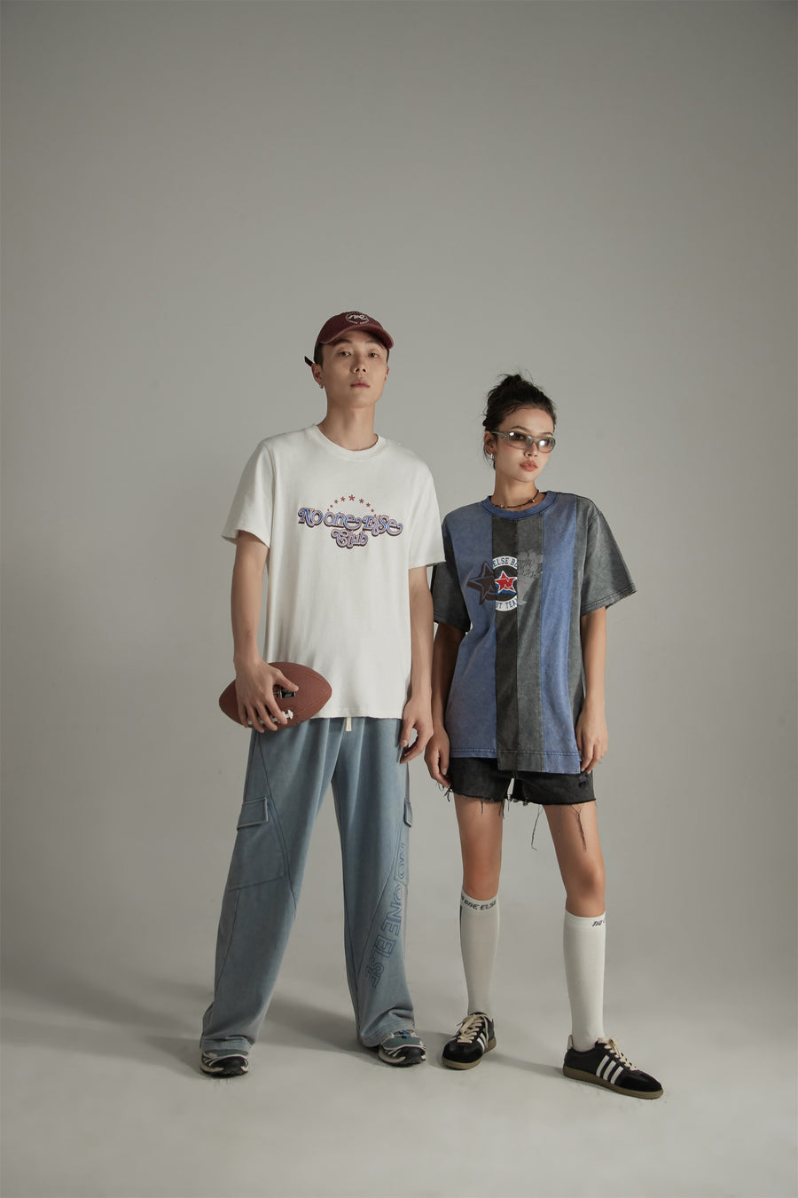 CHUU Vintage Stitched Centers Short Sleeve T-Shirt