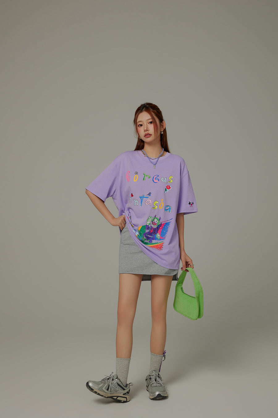 CHUU Circus Fantasia Clown Character Colorful Boxy T-Shirt