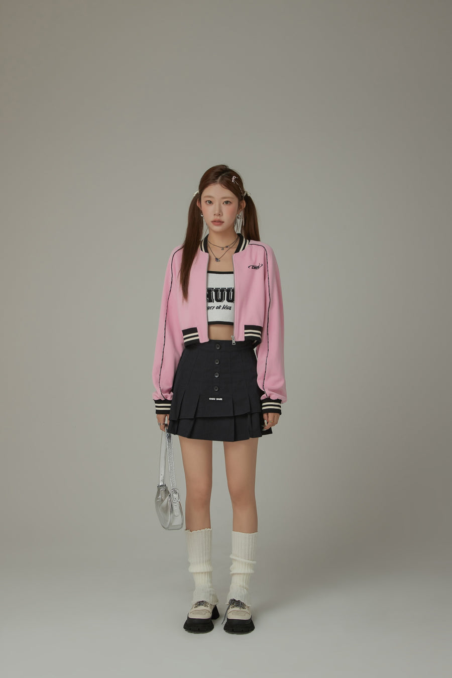 CHUU Varsity Color Sporty Cropped Jacket