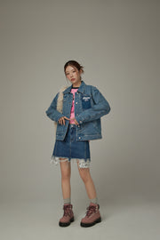 Logo Denim Loose Fit Jacket