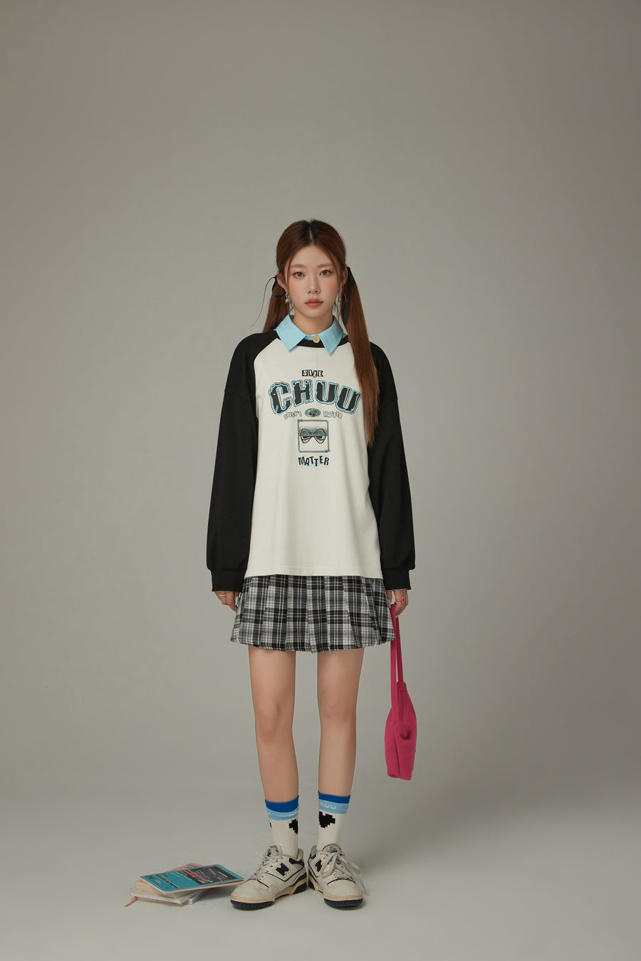 CHUU Size Doesnt Matter Back Slit Color Scheme Sweatshirt