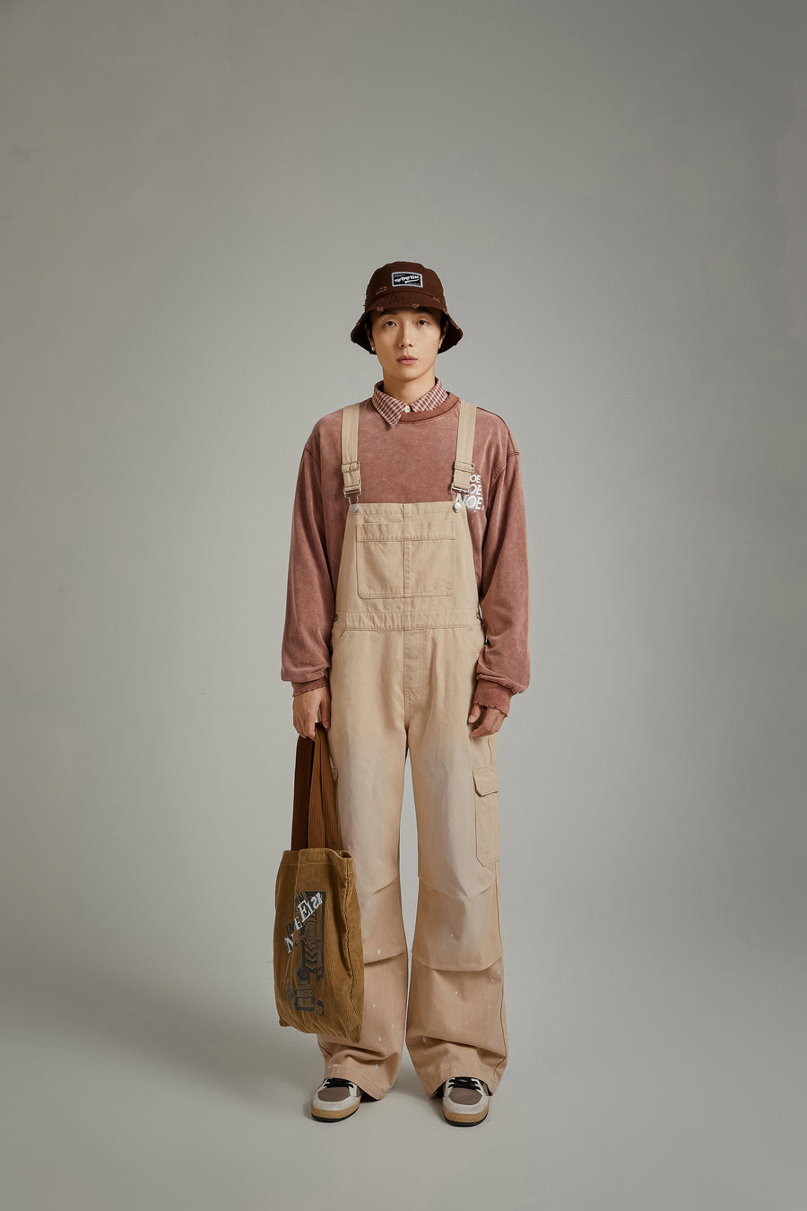 CHUU Simple Cargo Overall Pants