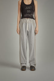 Two Toned String Wide Sweatpants