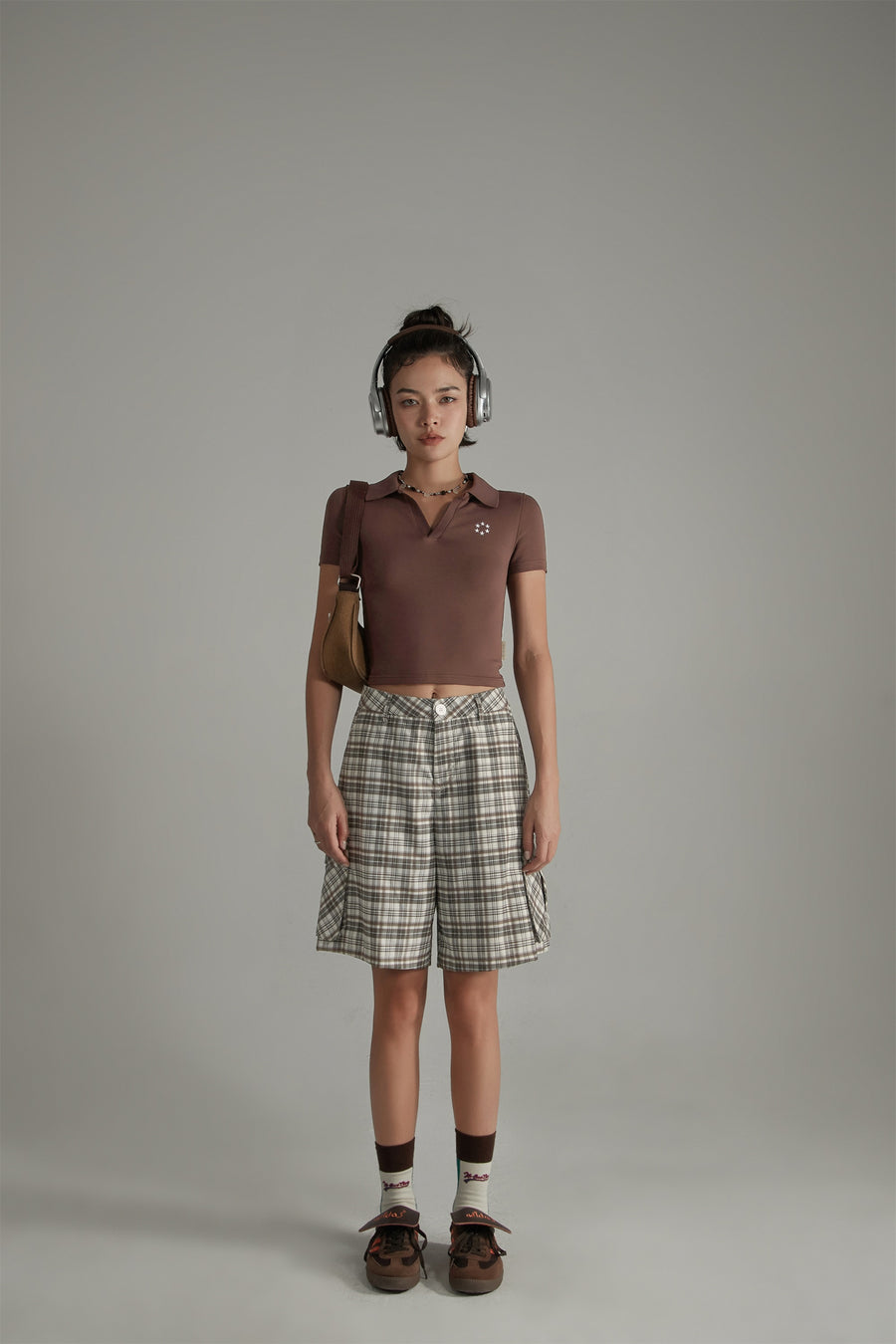 CHUU Retro Checked Color Loosefit Daily Shorts