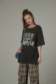 Chuu Size Doesnt Matter Boxy Cotton Short Sleeve T-Shirt