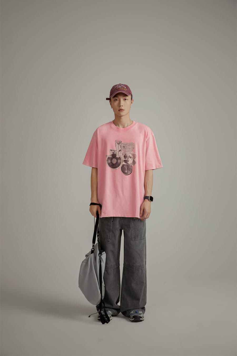 CHUU Vintage Printed Boxy T-Shirt