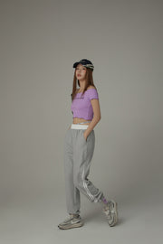 Line Side Straps Baggy Jogger Pants