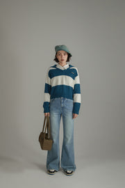 Sailor Color Scheme Knit Sweater