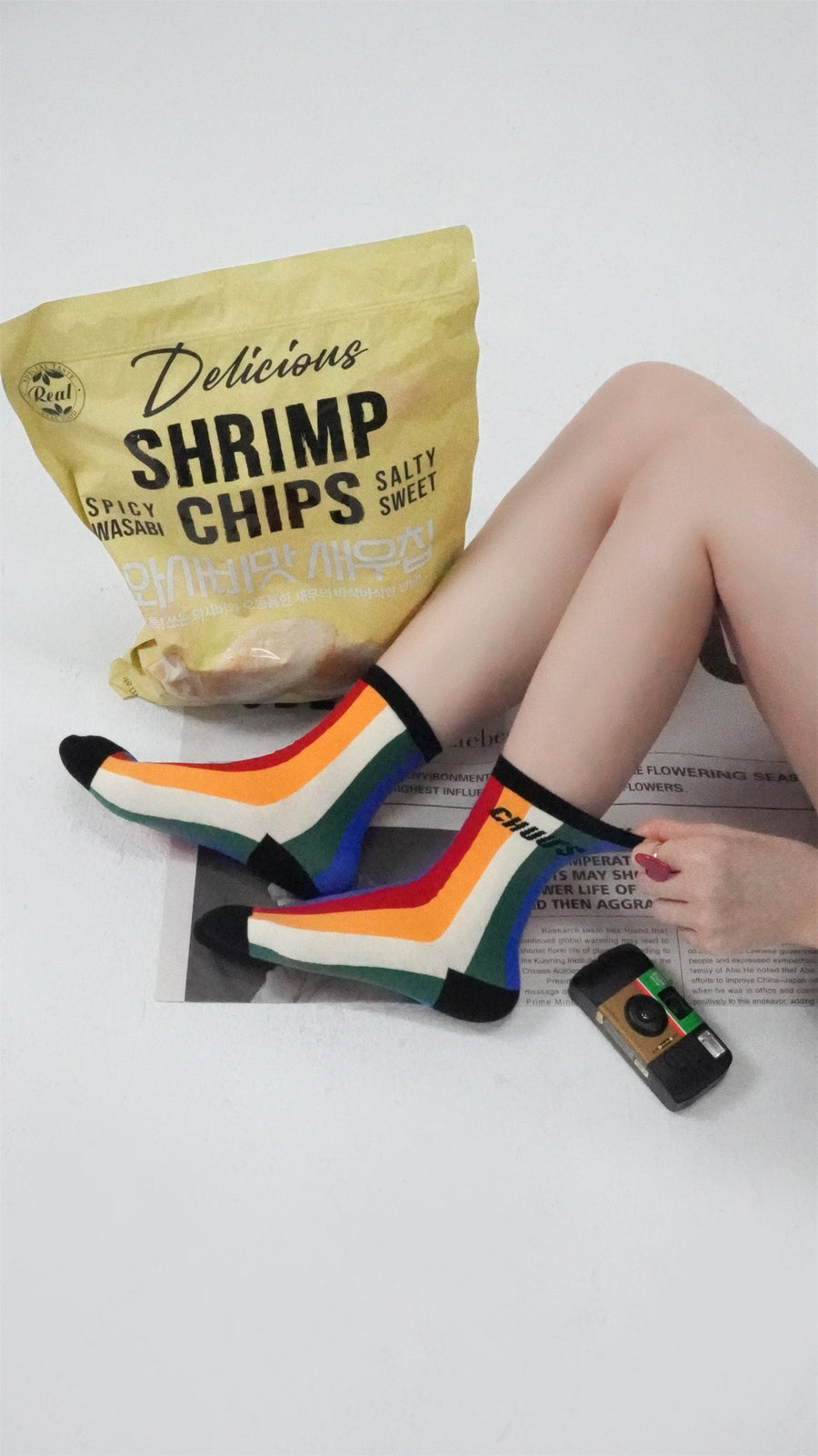 CHUU Rainbow Lined Socks