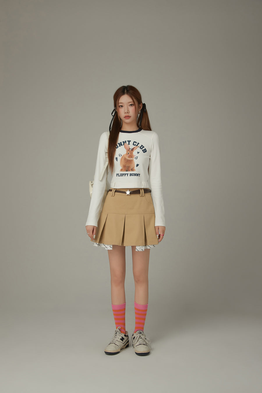 CHUU Pocket Lining Pleated Mini Skirt