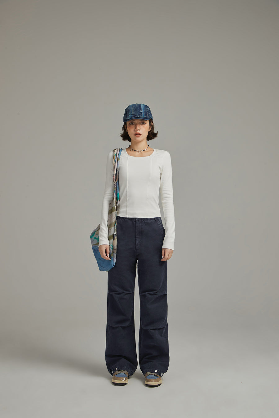 CHUU Casual Elastic Waist Wide Pants