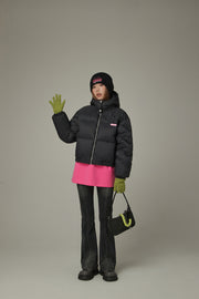 Colored Hooded Simple Padded Jacket