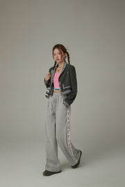 Elastic Waist Sporty Logo Sweatpants