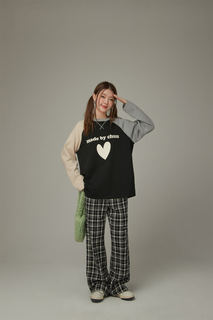 CHUU Logo Heart Color Long Sleeve T-Shirt