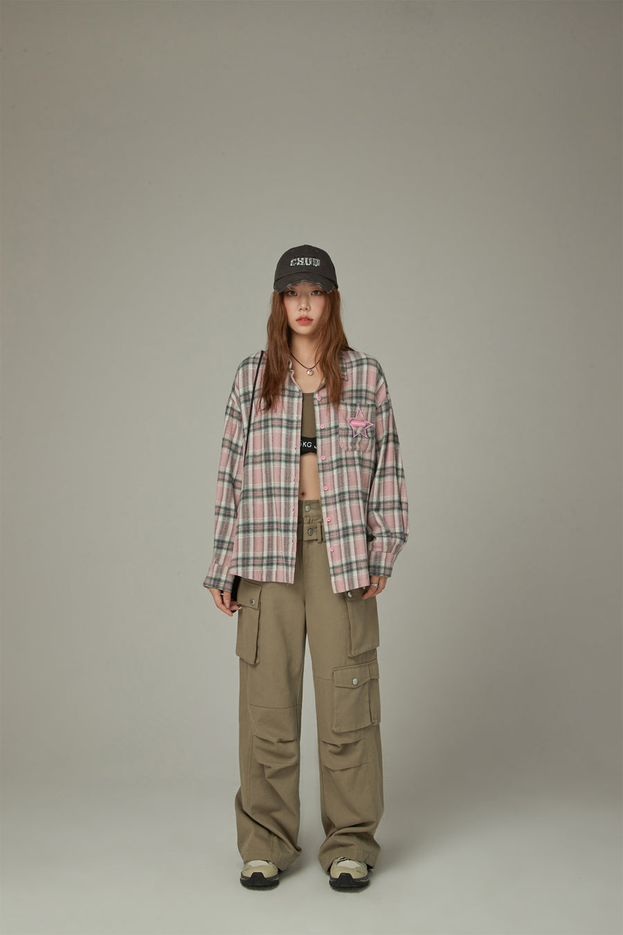 CHUU Boxy Check Shirt