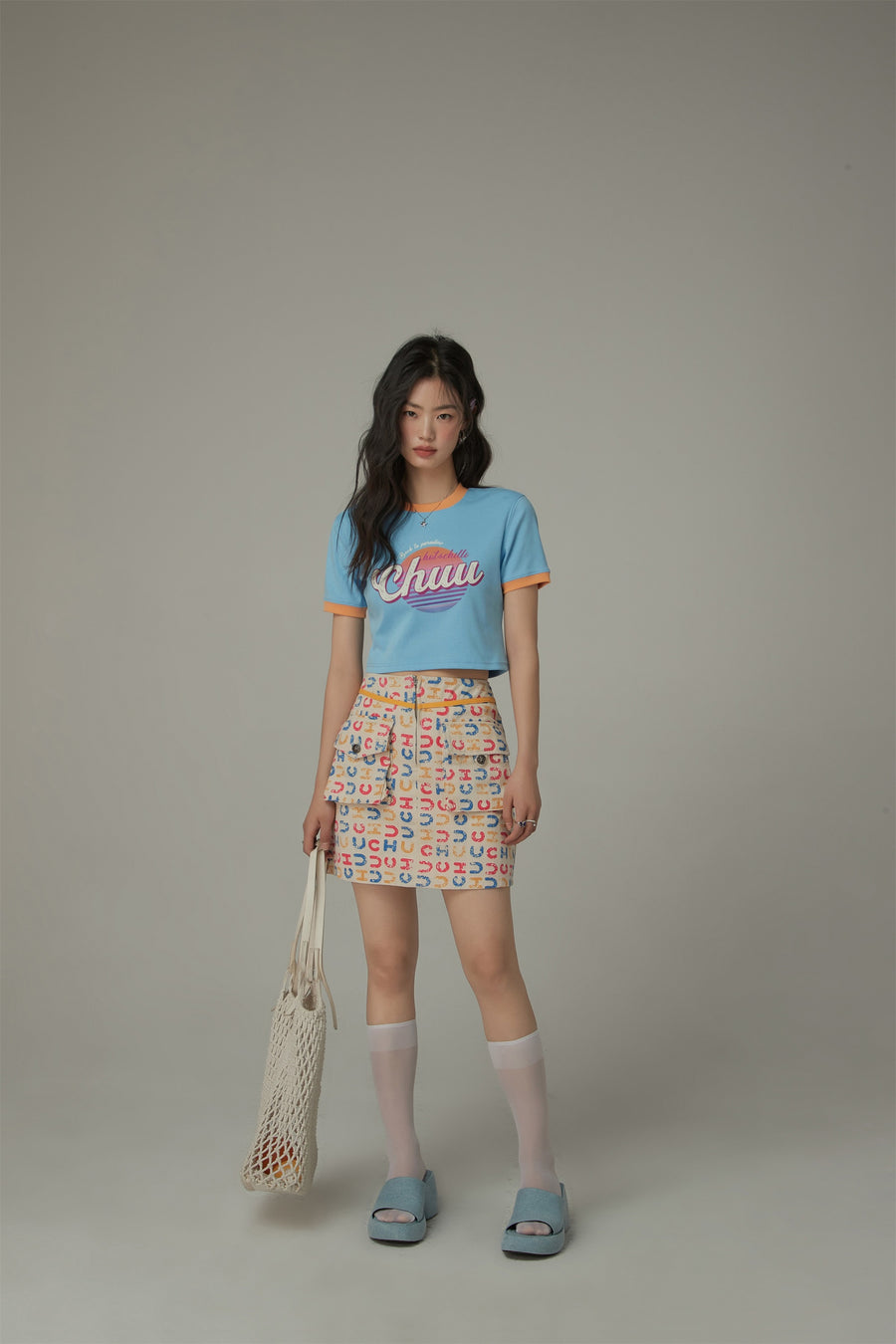 CHUU Color Combination Hot And Chill Line T-Shirt