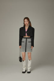 Logo Jacquard Knit Skirt