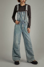 Drawstring Waist Overalls