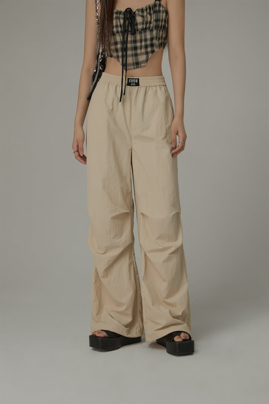 CHUU Loose Straight Wide Leg Casual Pants