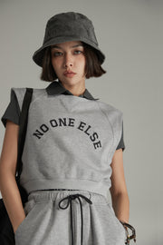 Noe Logo Cropped Sleeveless Sweatshirt