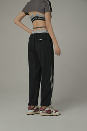 Line Side Straps Baggy Jogger Pants