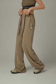 Elastic Waist Color Pants