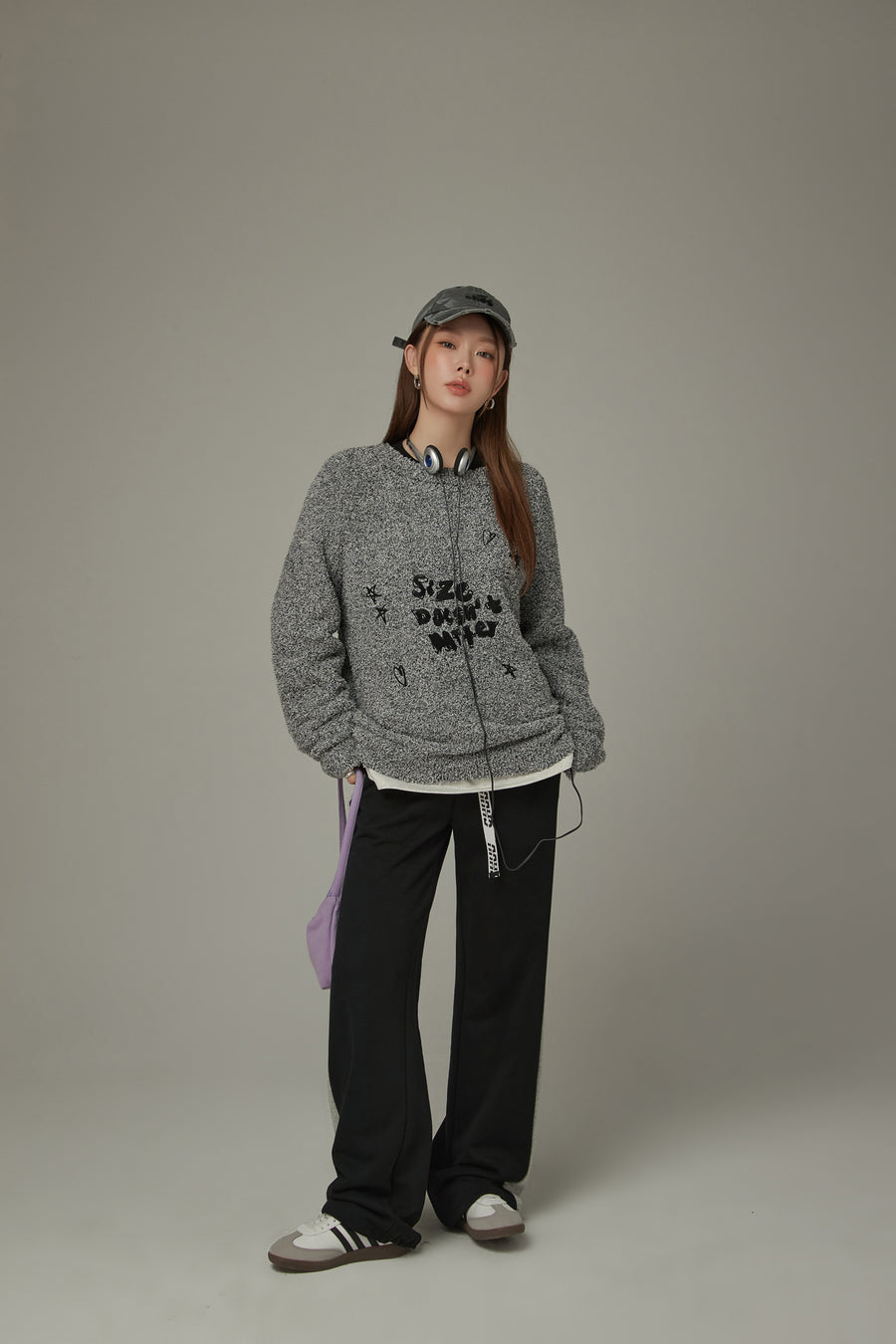 CHUU Size Doesnt Matter Knit Stars Sweater