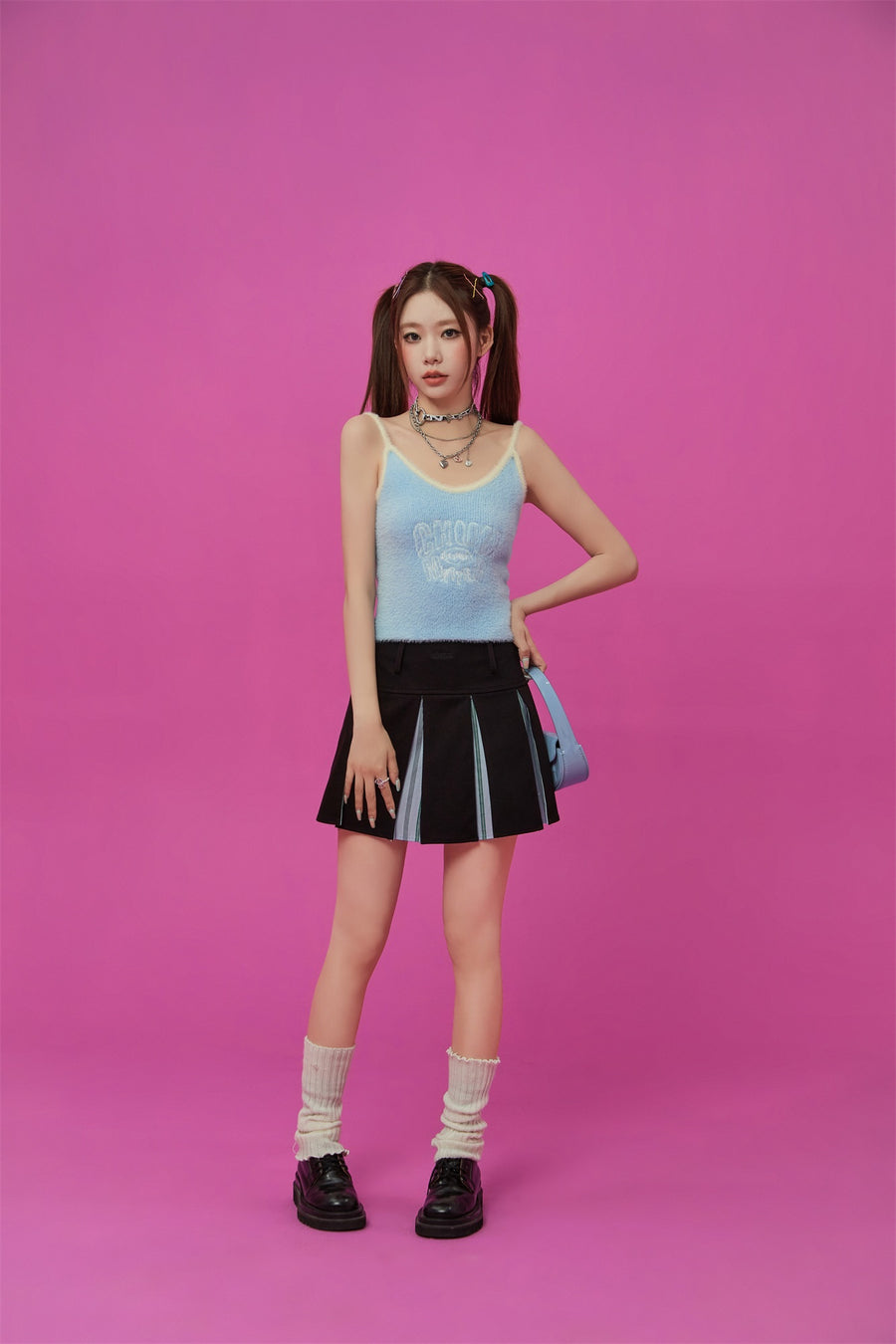 CHUU Color Matching Line Sleeveless Top