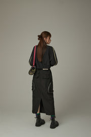 Cargo Pockets Maxi Skirt