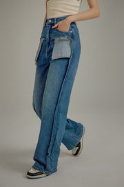 Point Pock Baggy Denim Jeans