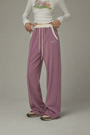 Color Combination Wide Pants