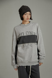 Logo Color Combination Overfit Sweatshirt