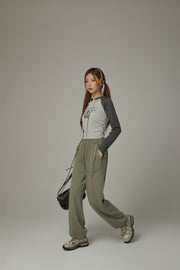 Elastic Waist Loose Jogger Pants