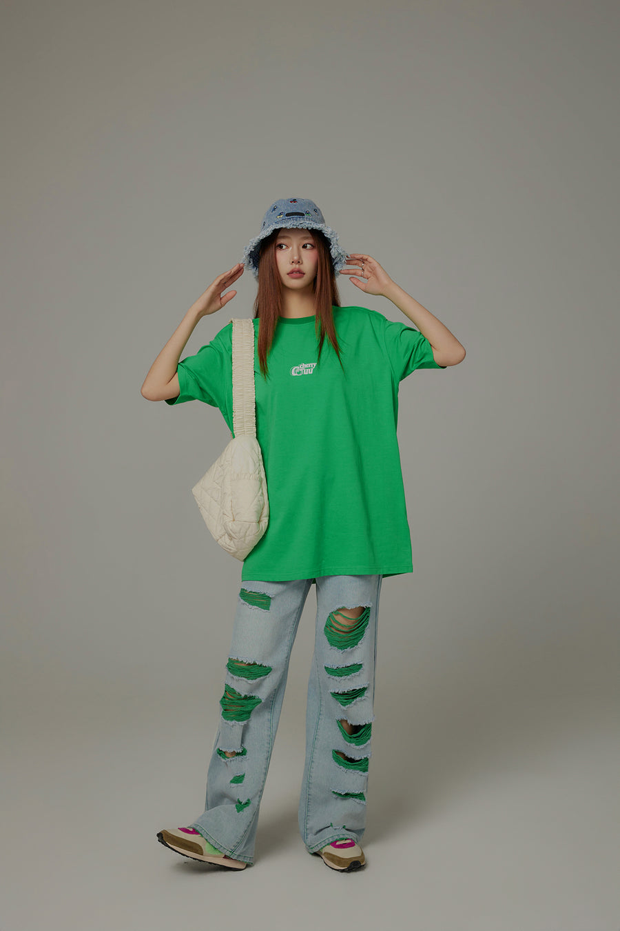 CHUU Chuu Cherry Color Basic T-Shirt