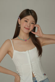 Embroidery Lace Sleeveless Top