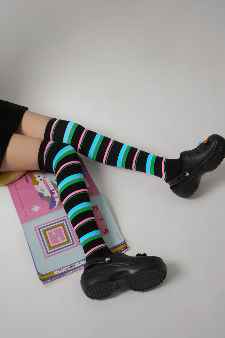 Striped Knee High Socks