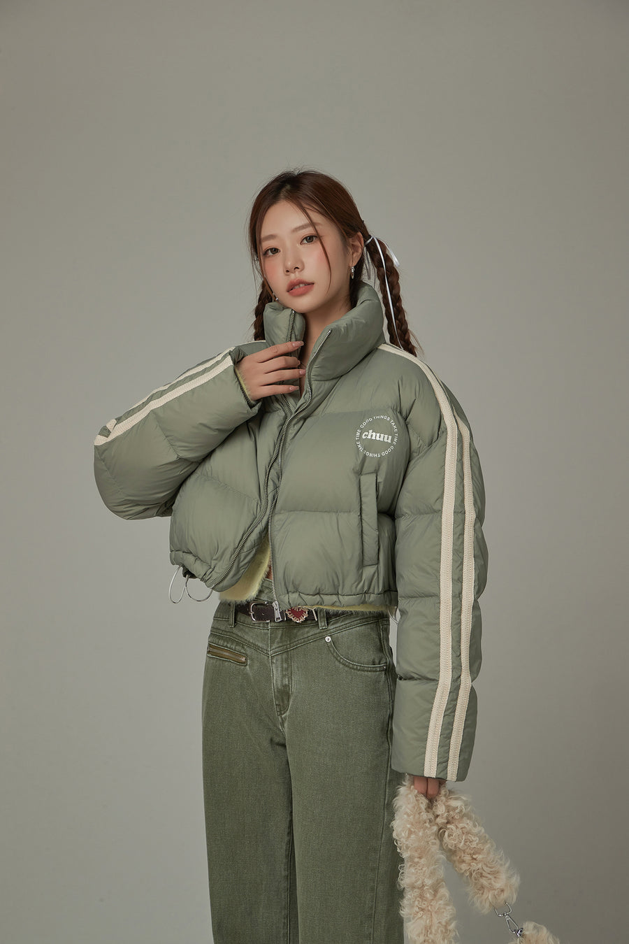 CHUU Sporty Crop Padded Jacket