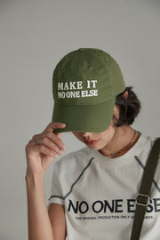 Make It Noe Lettering Embroidered Daily Ball Cap