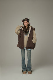 Fleece Vest Hooded Jacket