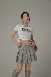 Size Doesnt Matter Side String Cropped T-Shirt