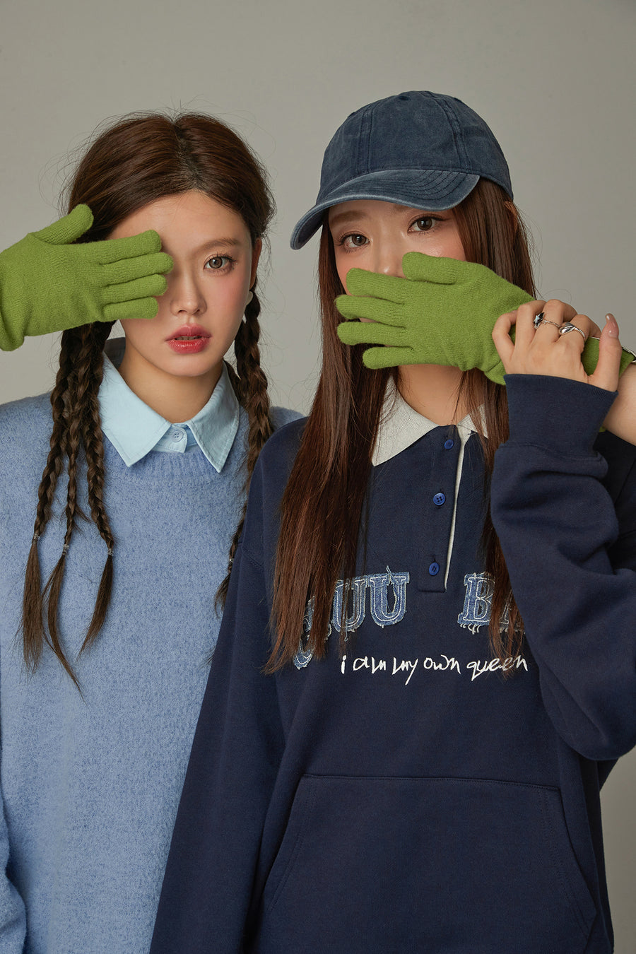 CHUU Polo Neck Boxy Sweatshirt