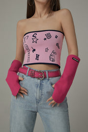 Chuu Colored Printed Tube Top