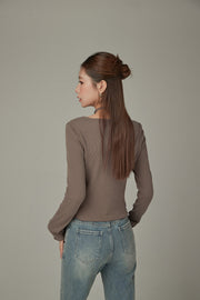 Halterneck Asymmetrical Button Top