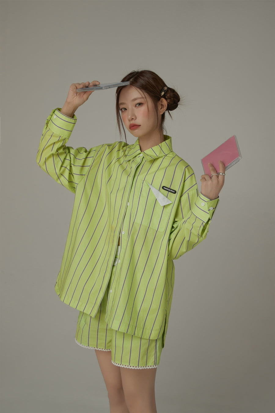 CHUU Striped Loose Fit Long Sleeve Shirt