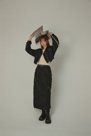 Cargo Pockets Maxi Skirt